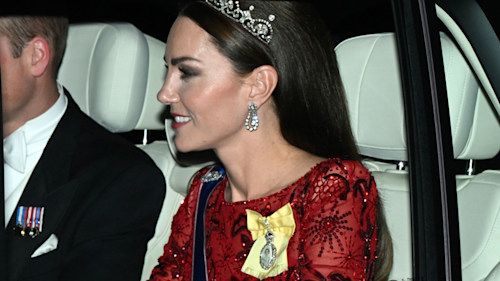 Princess Kate wows in red sequins as she glitters in second tiara moment of the year