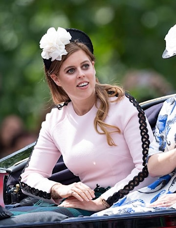 Princess Beatrice in a pale pink dress