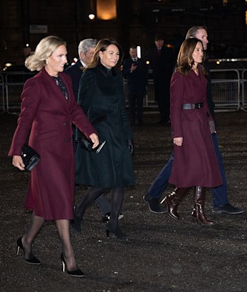 Why royal ladies wore burgundy at Kate Middleton's Christmas carol ...