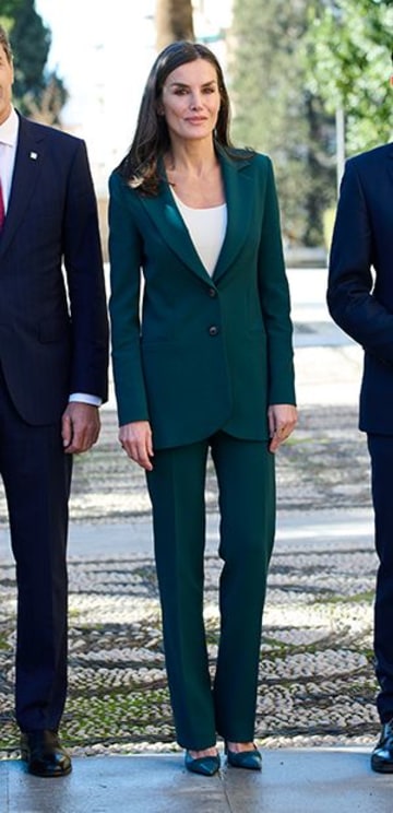 Queen Letizia of Spain in green