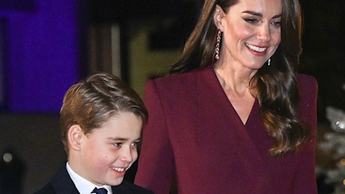 Prince George just borrowed mum Princess Kate's hat - cuteness alert