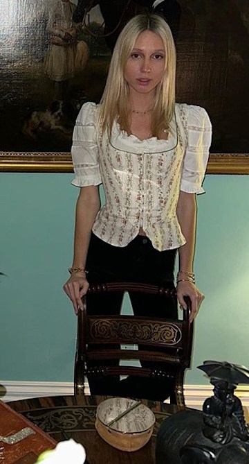 Princess Olympia of Greece in a corset