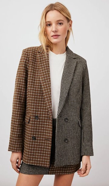 heritage print blazer from rails