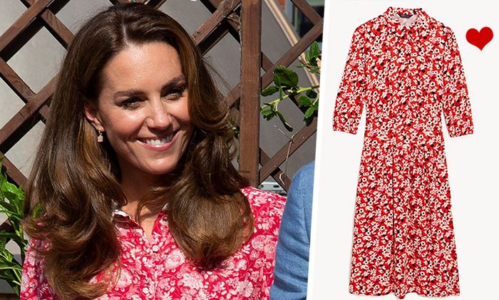 M&S just dropped an almost identical lookalike of Princess Kate's red floral dress - and it's £45