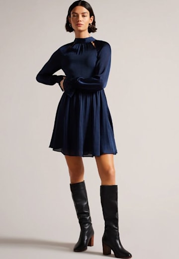 navy blue dress from ted baker