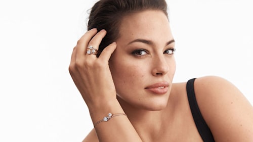 Ashley Graham looks dazzling wearing Pandora's new sustainably lab-created diamond jewellery