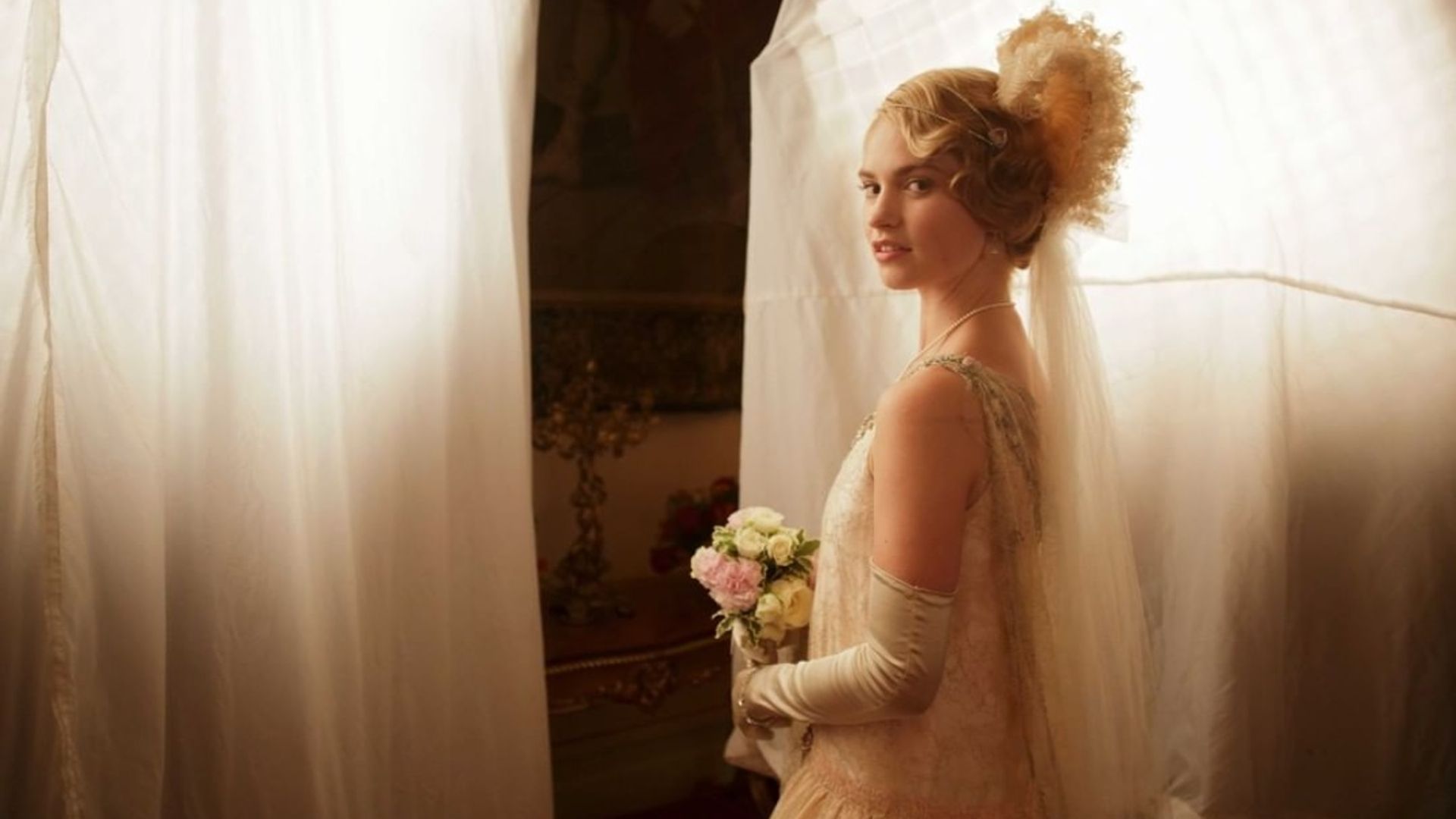 Downton Abbey Teases Fans With Behind The Scenes Snap Of Lily James Hello