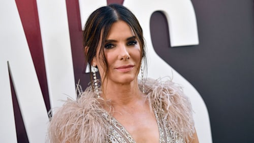 Sandra Bullock looks sensational in plunging sequin dress in first look at new movie