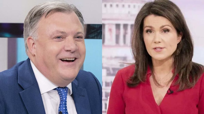 GMB viewers left 'cringing' as Ed Balls 'puts moves' on Susanna Reid ...