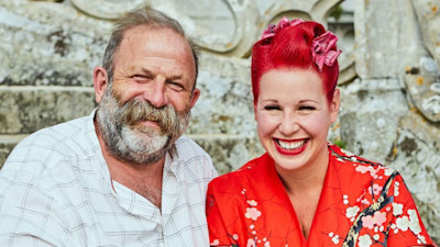 Escape to the Chateau stars mark first for children Arthur and Dorothy with adorable family photo