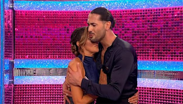 Strictly's Kym Marsh's husband reacts as star breaks in tears on live