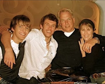 Mark Harmon Pam Dawber and their two sons
