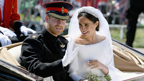 Prince Harry and Meghan Markle share never-before-seen wedding photos – and look at Elton John's reaction