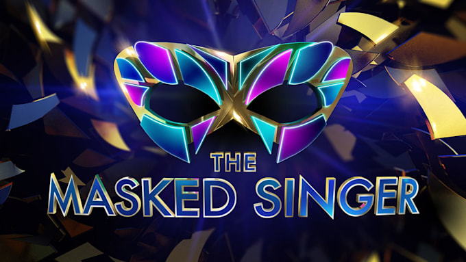 The Masked singer logo of a colourful mask. 
