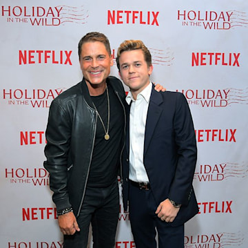 Rob Lowe and son Johnny at the Netflix event