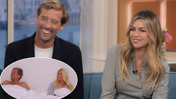 Abbey Clancy reacts to husband Peter Crouch and Holly Willoughby's ...