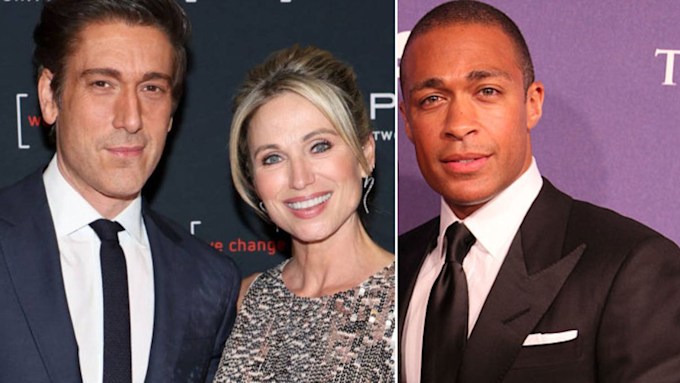David Muir, Amy Robach, T.J. Holmes split screen