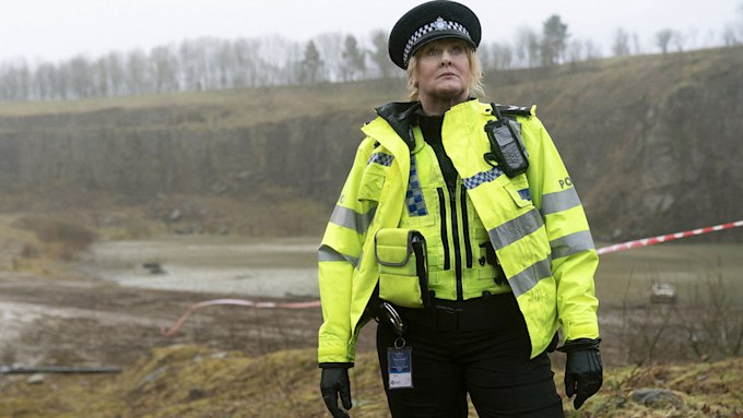 Happy Valley episode one Catherine Cawood at crime scene