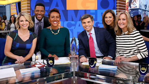 Michael Strahan celebrates Good Morning America family member as they make move away from show