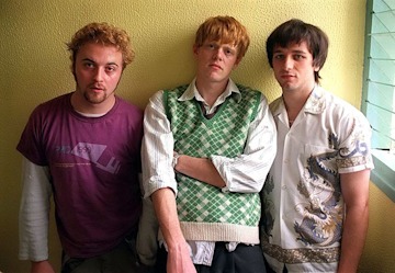 Kris Marshall in Metropolitan in 2000, alongside his co-stars Jason Barry and Matthew Rhys