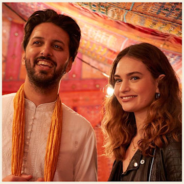 Lily James and Shazad Latif in their new film