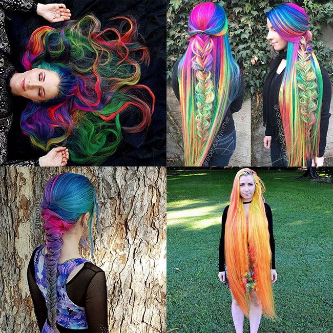 rapunzel rainbow hair