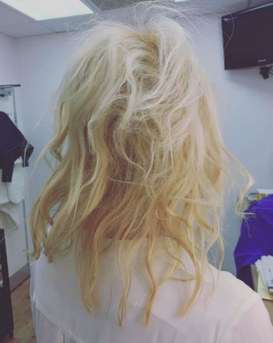 Holly Willoughby shows off her messy, bed head hair on Instagram | HELLO!