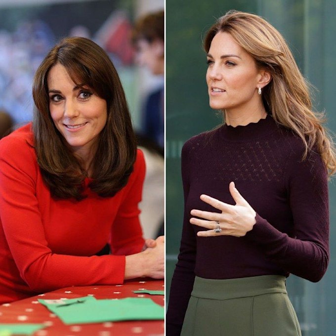 Kate Middleton's dramatic royal hair transformation - from brunette to blonde | HELLO! Kate Middleton's dramatic royal hair transformation - from brunette to blonde | HELLO!