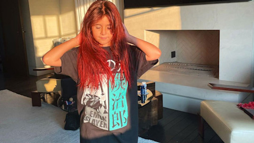 Kourtney Kardashian divides fans after dyeing daughter Penelope's hair red