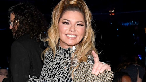Shania Twain looks unrecognizable with big curly hair in throwback prom photo