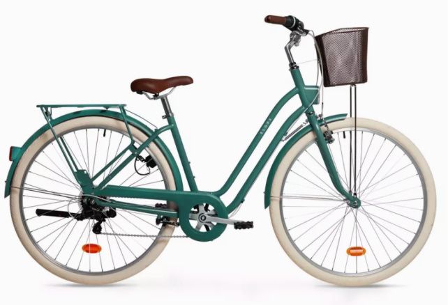 Women's Bicycle Bike City Bike Ladies Walk Vintage Retro 'Beige Basket Wicker 