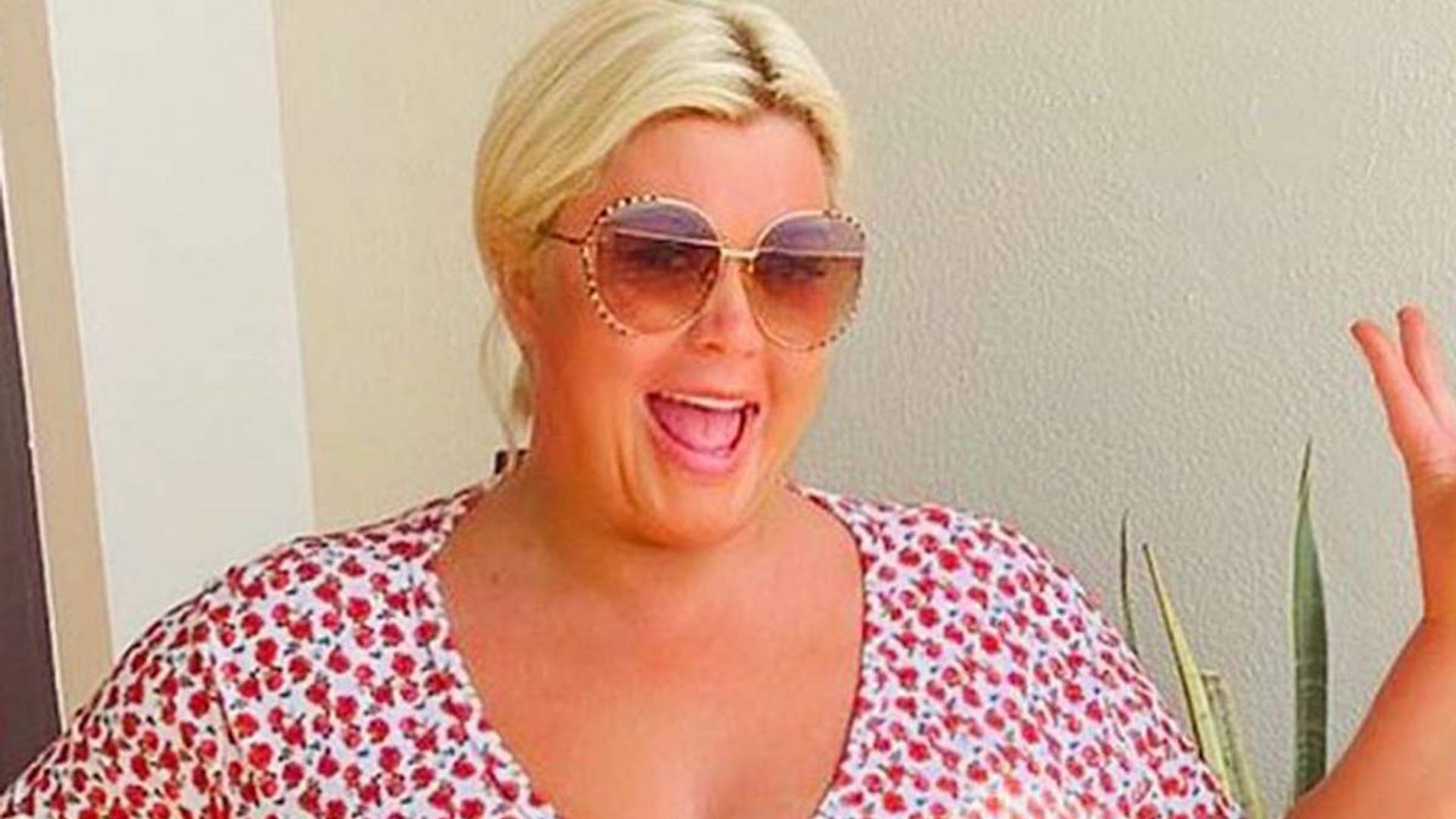 Gemma Collins flaunts epic weight loss in gorgeous bright pink swimsuit ...