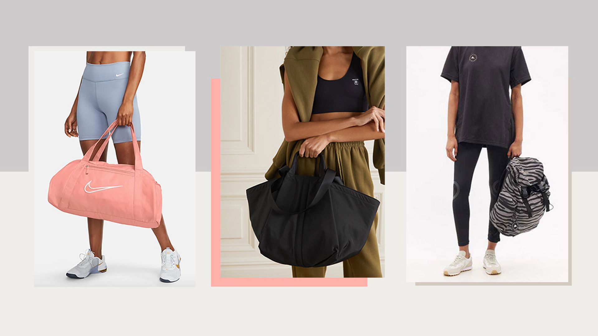 Womens Gym Tote Bag Waterproof Nylon Multi Pocket Shoulder Bag Sports Handbag