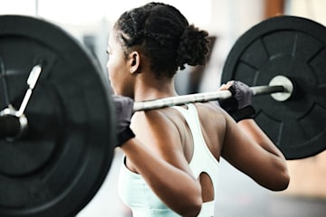 Woman weightlifting in the gym