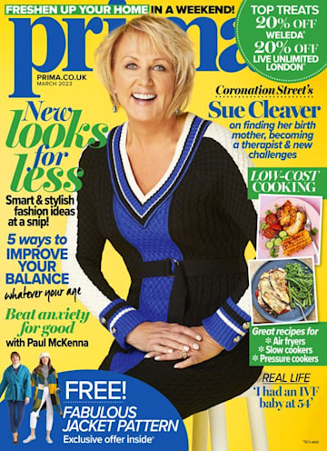 Sue Cleaver on the cover of Prima