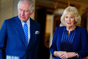 Camilla and Charles in blue