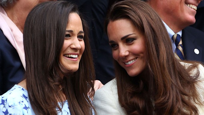 Kate and Pippa Middleton smiling