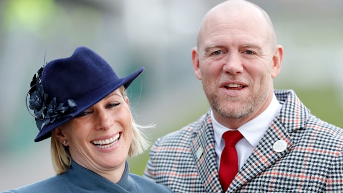 mike tindall and zara tindall in formal wear