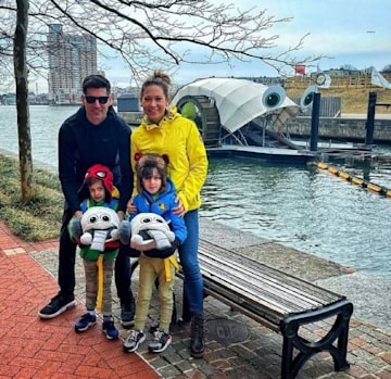 Ginger Zee on vacation with her husband Ben Aaron and their sons 