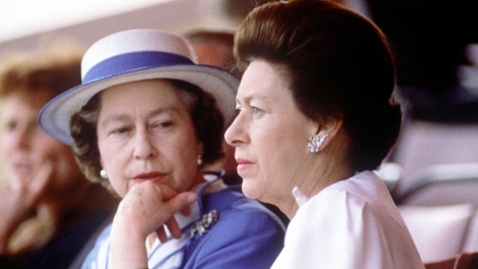 Queen Elizabeth II with Princess Margaret