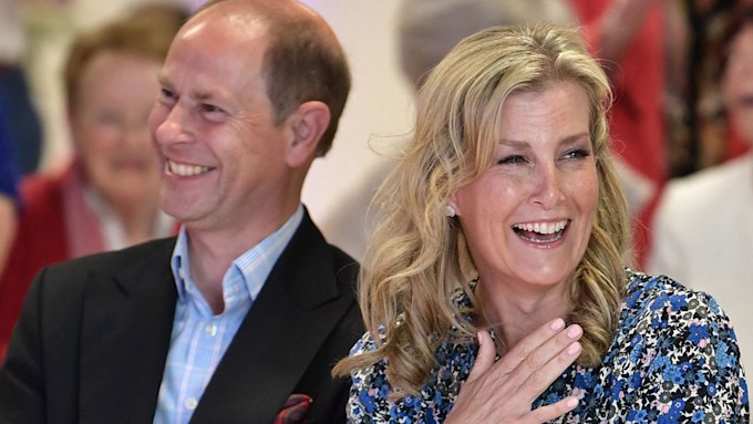 Prince Edward and Sophie Wessex laughing
