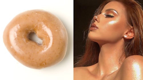 The 'glazed doughnut' highlight is the latest makeup technique taking the internet by storm