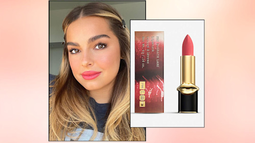Addison Rae's pretty peach lips are perfect for spring - get the exact look 