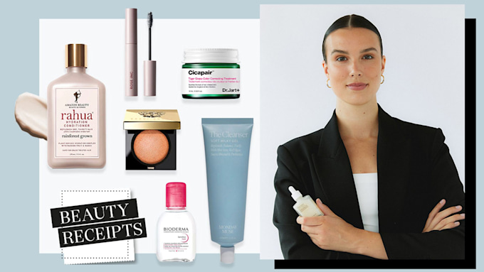 Lune Martens, founder of Monday Muse, with her favourite beauty products
