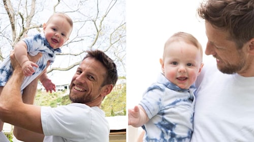 Jenson Button shares adorable photo of eight-month-old baby after major hip surgery