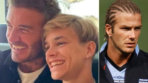 Romeo Beckham rocks dad David's iconic braided hairstyle - see photo