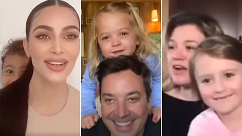 Celebrity kids crash Zoom chats! Chris Hemsworth, Kim Kardashian and more hilarious videos