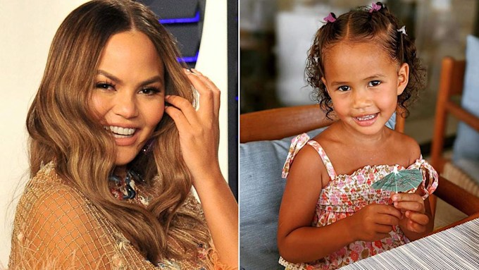 Chrissy Teigen's daughter Luna looks identical to model mum in cute ...