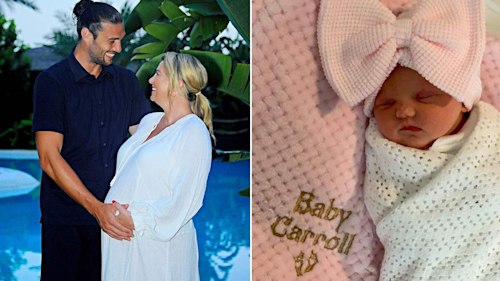 Billi Mucklow and Andy Carroll reveal daughter's comic book-inspired name