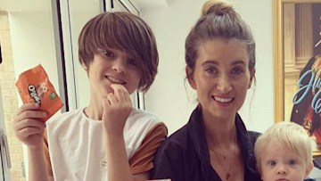 Charley Webb and son Buster